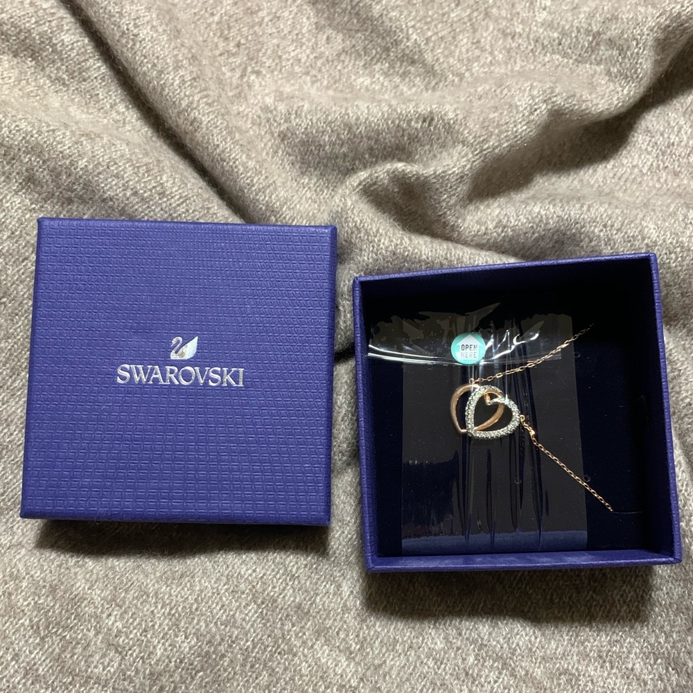 Swarovski Interlocking Heart Necklace - image 1